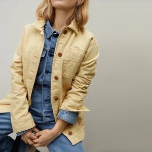 Everlane The Cinchable Chore Coat in Butter Yellow